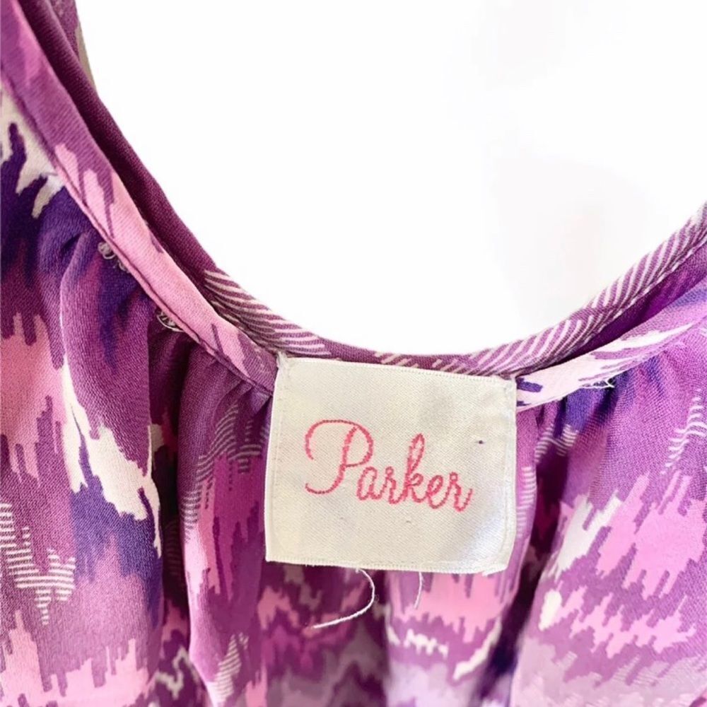 Parker Cold Shoulder Silk Top M - Picture 3 of 5